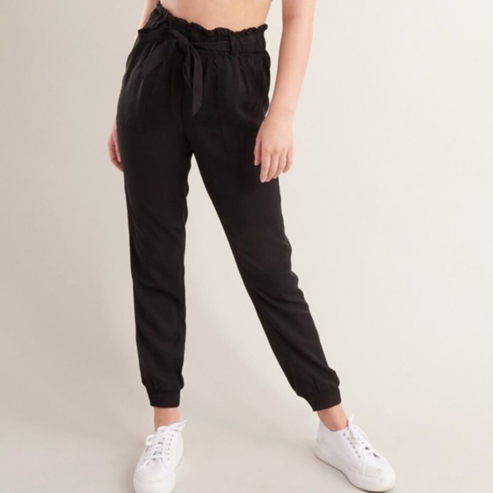 Garage Black Paperbag Pant
